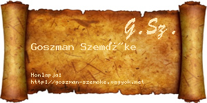 Goszman Szemőke névjegykártya